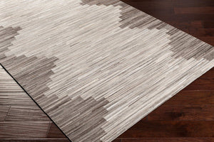 Surya Zander Glam Modern 2' X 3' Handmade Rug - Luxurious Hair On Hide, Low Maintenance & Elegant Design Silver Gray Hair On Hide Znd1007-58