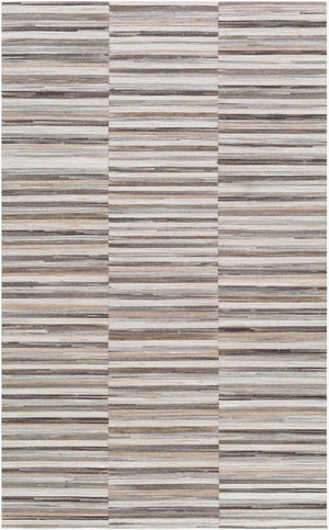 Surya Zander Glam Modern 2' X 3' Handmade Rug - Luxurious Hair On Hide, Low Maintenance & Elegant Design Dark Brown Hair On Hide Znd1008-58