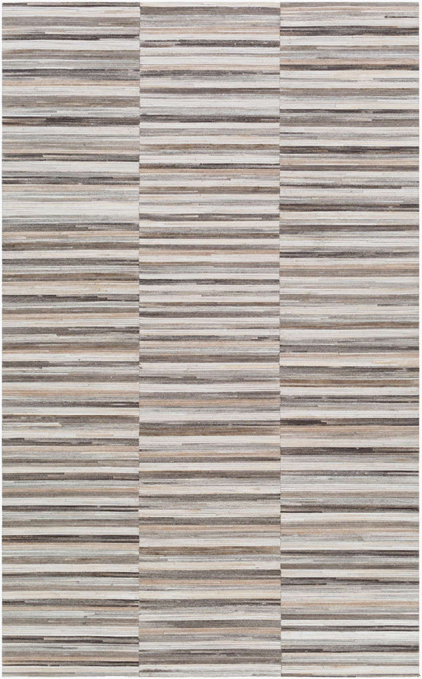 Surya Zander Glam Modern 2' X 3' Handmade Rug - Luxurious Hair On Hide, Low Maintenance & Elegant Design Dark Brown Hair On Hide Znd1008-58