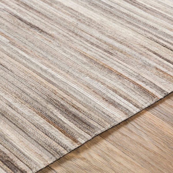 Surya Zander Glam Modern 2' X 3' Handmade Rug - Luxurious Hair On Hide, Low Maintenance & Elegant Design Dark Brown Hair On Hide Znd1009-58