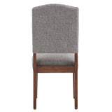 Homelegance By Top-Line Nicklaus Linen Nailhead Chairs (Set of 2) Brown Rubberwood