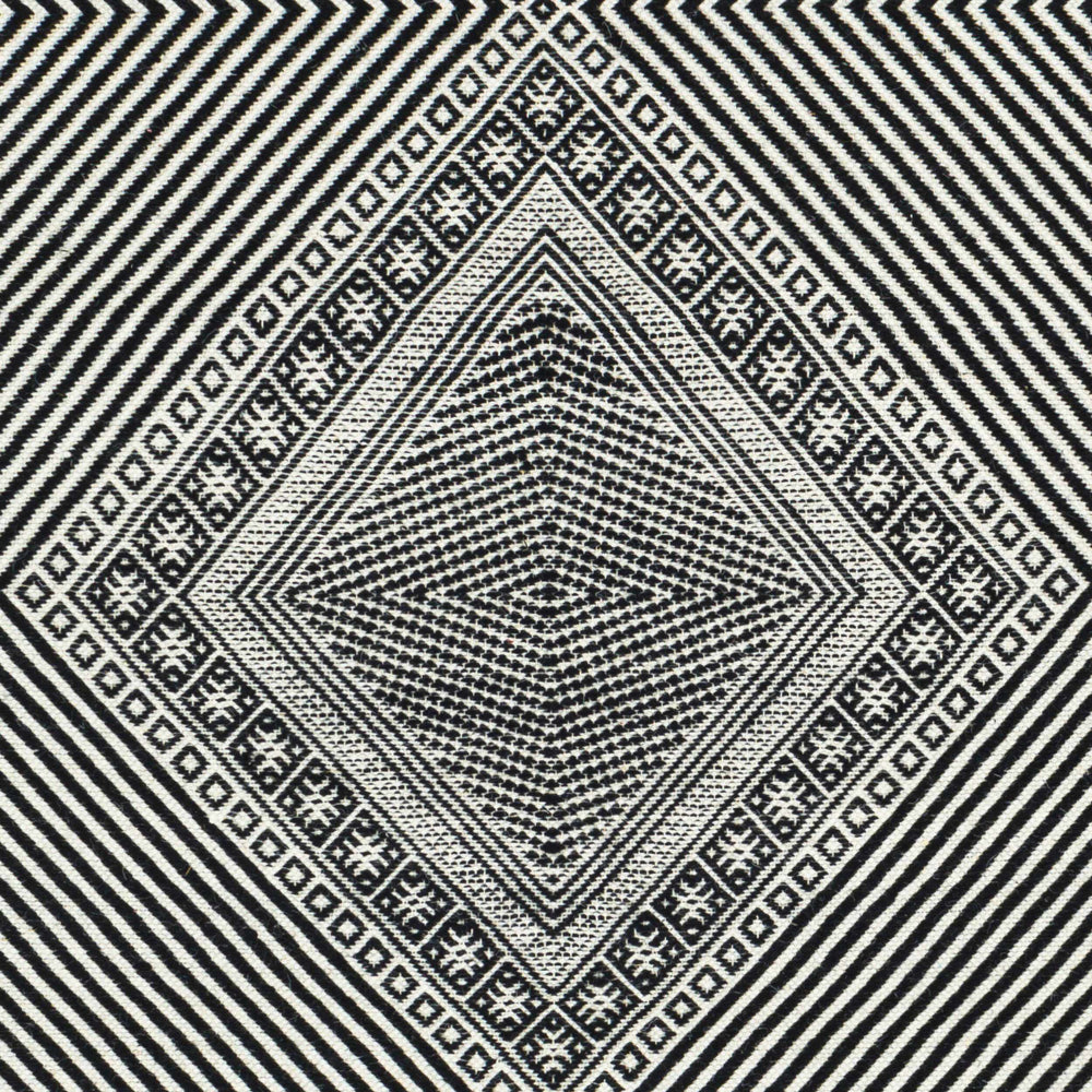 Surya Zanafi 2' X 3' Handmade Cotton Rug – Elegant Global Design, Durable & Charming Home Accent Piece Black Wool Znf2302-268