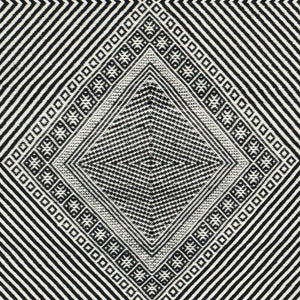 Surya Zanafi 2' X 3' Handmade Cotton Rug – Elegant Global Design, Durable & Charming Home Accent Piece Black Wool Znf2302-268