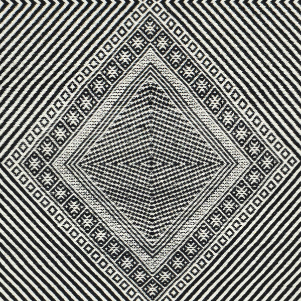 Surya Zanafi 2' X 3' Handmade Cotton Rug – Elegant Global Design, Durable & Charming Home Accent Piece Black Wool Znf2302-268