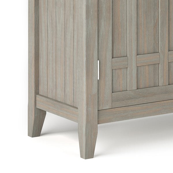 English Elm Bedford Sideboard Buffet & Wine Rack - Rustic Distressed Grey, Solid Wood, Multi-Functional Storage B136P158485