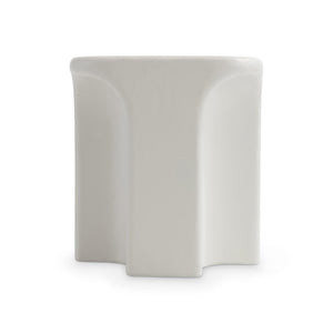 Bernhardt Bernhardt Sculptural Lennox Outdoor Side Table — Chalky White Grc Stone-Look, Weather-Ready Accent X10118