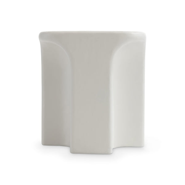 Bernhardt Bernhardt Sculptural Lennox Outdoor Side Table — Chalky White Grc Stone-Look, Weather-Ready Accent X10118