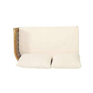 English Elm Crowne Outdoor 2 Seater Sofa Acacia Wood Handwoven Rattan Patio Seating 74130.00