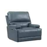 Parker House Whitman - Verona Azure - Powered By Freemotion Power Reclining Sofa And Recliner Blue Top Grain Leather With Match (X) Mwhi-31ph-p25-vaz