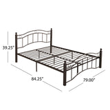 Christopher Knight Home® - Noble House - Bouvardia Contemporary Iron King Bed Frame