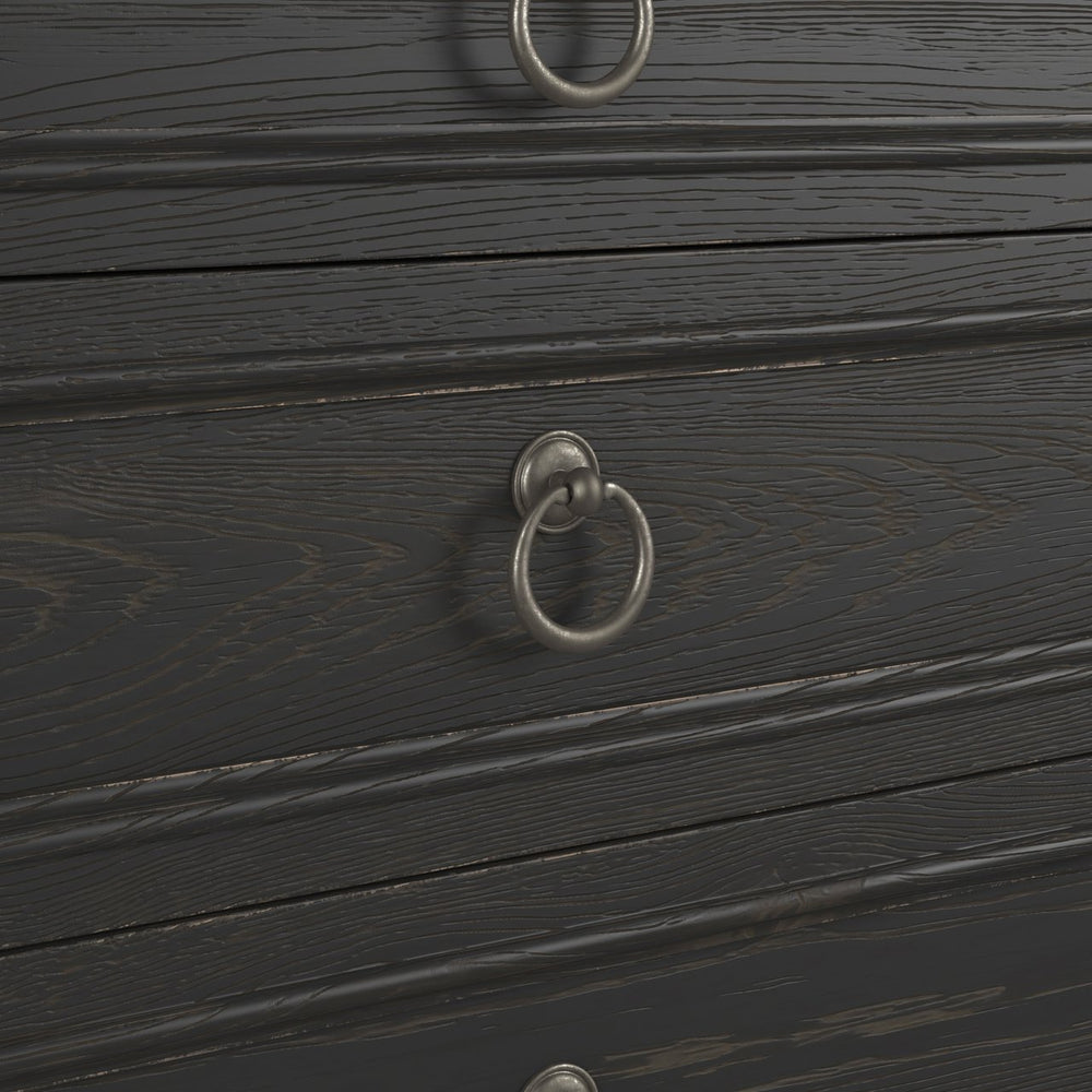 Atrium 3 Drawer Nightstand - Modern Neoclassical Design with USB Charger & Pullout Shelf for Storage