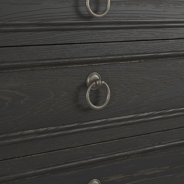 Atrium 3 Drawer Nightstand - Modern Neoclassical Design with USB Charger & Pullout Shelf for Storage