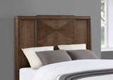 Steve Silver Milan Transitional Dark Brown Walnut Queen Bed with Modern Breakfront Case & Sunburst Veneer Pattern