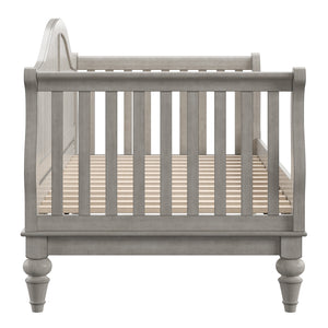 Homelegance By Top-Line Esteban Traditional Wood Slat Daybed Grey Rubberwood