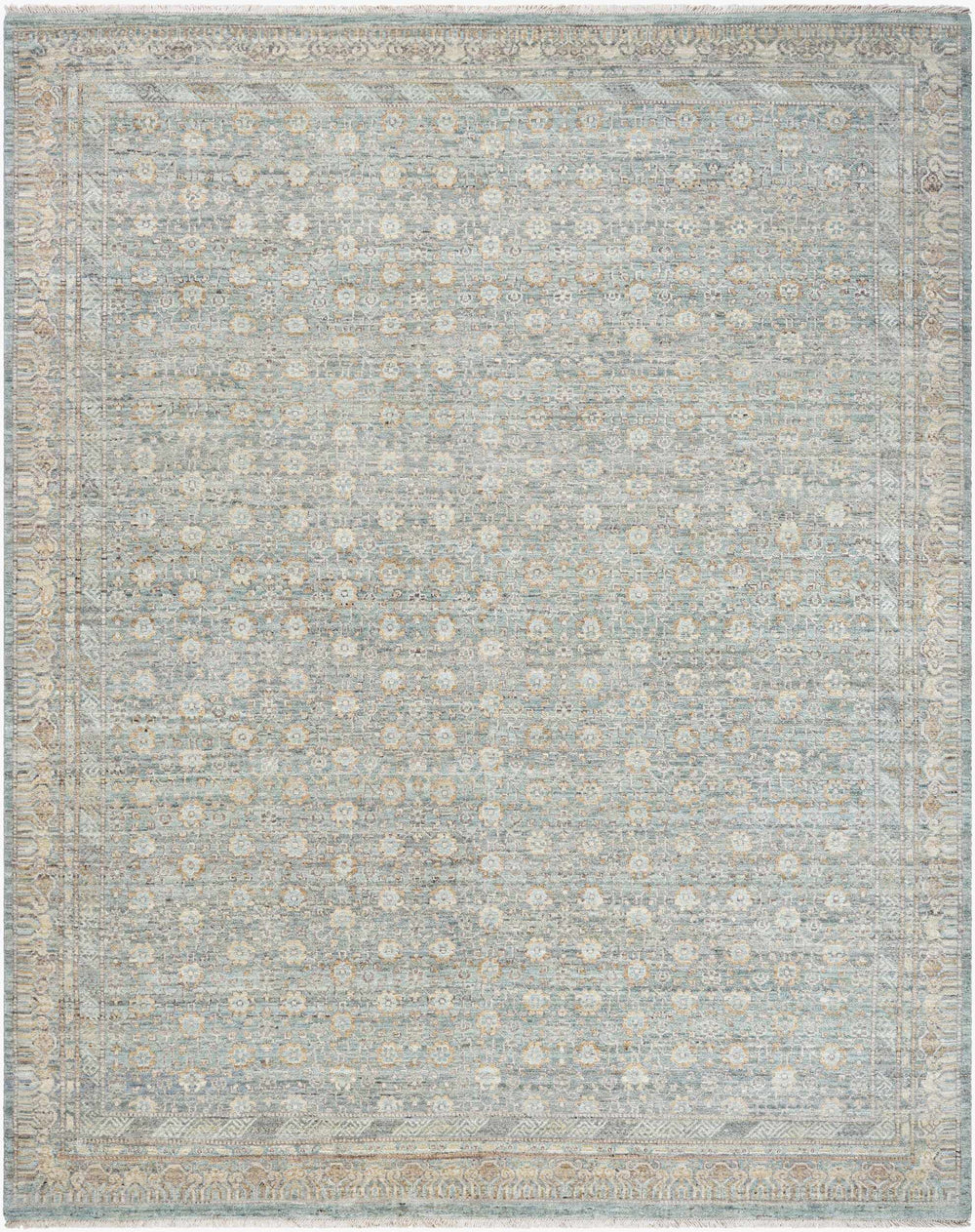 Surya Zeenat 10' X 14' Hand-knotted Wool Rug - Timeless Elegance, Softness & Durability From India! Slate Gray Wool Znt2304-23