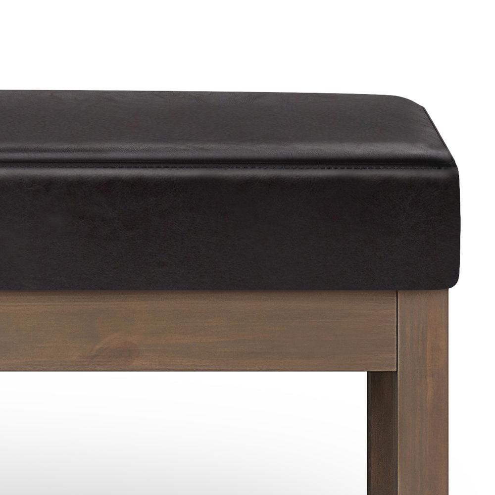 English Elm Milltown Large Ottoman Bench In Tanners Brown - Versatile Seating For Modern Living Spaces & Decor B136P159081