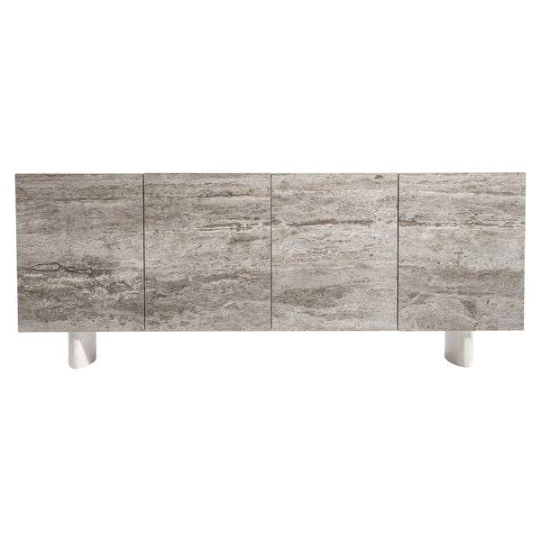 Bernhardt Bernhardt Sereno Walnut Entertainment Credenza With Faux-Stone Base, Soft-Close Doors & Cable Management 329870