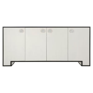 Bernhardt Bernhardt Silhouette Buffet With Two-Tone Eggshell & Onyx, Camellia Inlay Hardware, Soft-Close Doors 307134