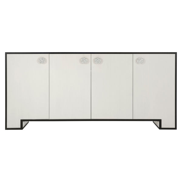 Bernhardt Bernhardt Silhouette Buffet With Two-Tone Eggshell & Onyx, Camellia Inlay Hardware, Soft-Close Doors 307134