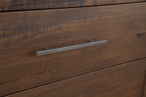 English Elm Steve Silver - Lofton Gentleman's Chest Dark Brown - Modern Rustic 5-Drawer 3-Shelf Storage with Hammered Hardware B081P157115