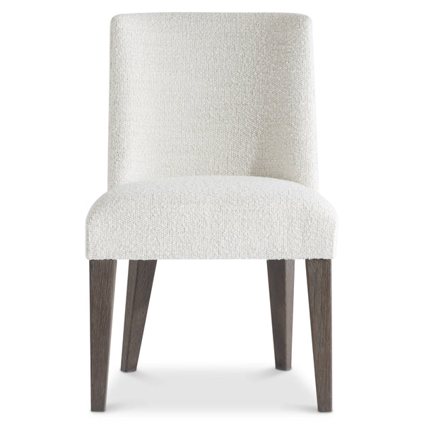 Bernhardt Bernhardt Outline Side Chair With Performance Fabric, Wire-Brushed Oak Legs, Modern Casual Comfort 360543