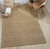 Nourison Perris PERR1 Handmade Woven No Border Indoor Only Contemporary  Rug Latte, Beige 100% Wool 99446224675