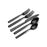 Lenox Oneida Ryder Satin Black 20-Piece Flatware Set Metallic, STAINLESS METAL 897335