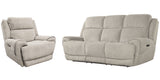 Parker House Spencer - Tide Pebble Power Reclining Sofa And Recliner Light Grey 100% Polyester (W) Mspe-31ph-tpe