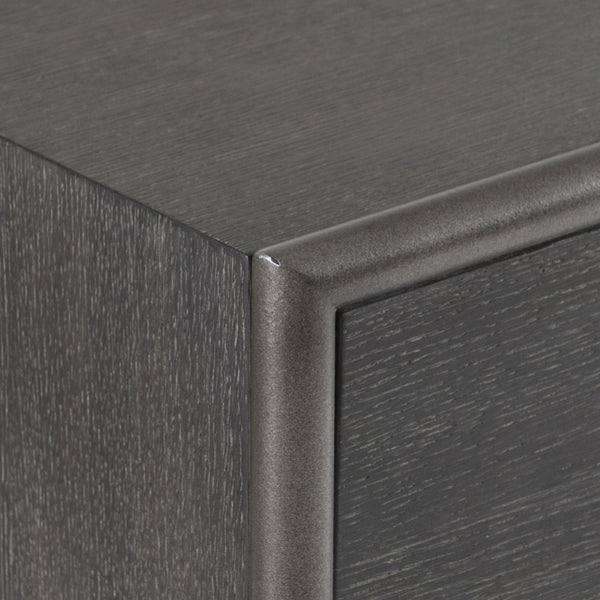 Bernhardt Bernhardt Outline Console Table Kohl Finish — 68" Wire‑Brushed Oak Top, Textured Steel Base, Modern Elegance 360920