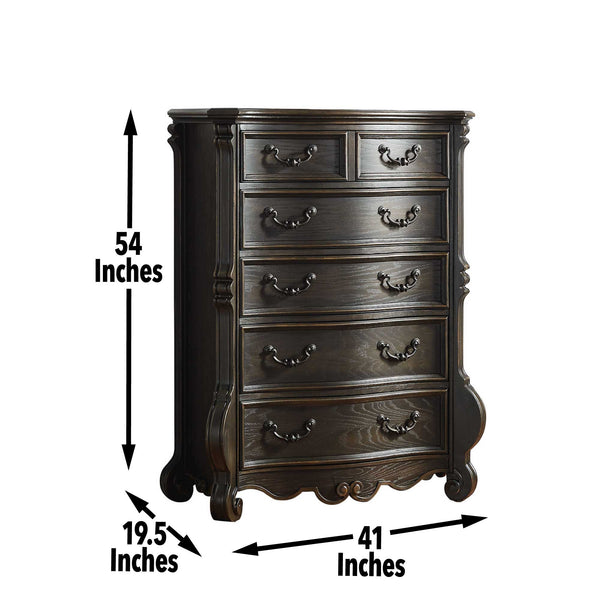English Elm Steve Silver - Rhapsody Antique-Style Lift Top Chest in Dark Brown Wood — Hardwood Solids, French Dovetail Drawers, Molasses Finish B081P157155