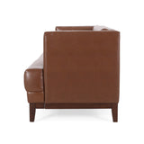 Christopher Knight Home® - Noble House - Raintree Mid Century Modern Faux Leather Tufted 3 Seater Sofa