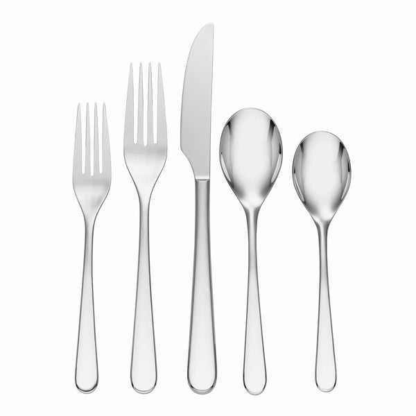 Lenox Oneida Kenbrook 20 Piece Everyday Flatware Set, Service for 4 Metallic, STAINLESS METAL 894747