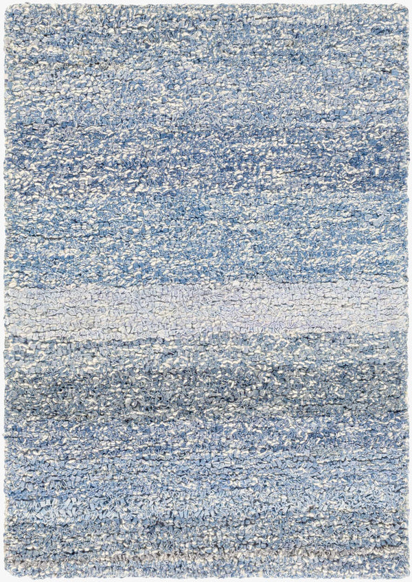 Surya Zola 2' X 3' Handmade Cotton & Wool Area Rug - Modern Design, Soft Feel, Perfect For Any Room Denim Cotton,Wool Zol3000-23