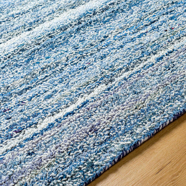 Surya Zola 2' X 3' Handmade Cotton & Wool Area Rug - Modern Design, Soft Feel, Perfect For Any Room Denim Cotton,Wool Zol3000-23