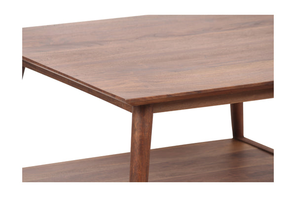 Porter Designs Porter Portola Square Coffee Table - Elegant Solid Acacia Wood Design With Flared Legs For Modern Homes Brown Wood 05-108-02-5014w