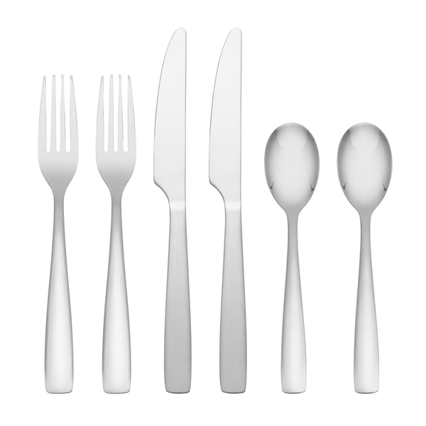 Lenox Hampton Forge Austin 6 Piece Everyday Flatware Set Metallic, STAINLESS METAL 204A06PSCC