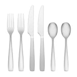 Hampton Forge Austin 6-Piece Stainless Steel Flatware Set, Mirror Finish, Service for 2