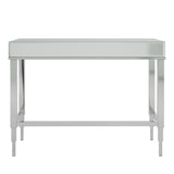 Homelegance By Top-Line Malik Beveled Mirrored Accent 1-Drawer Office Writing Desk Silver Mirror