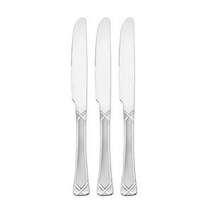 Lenox Hampton Forge Evansville Frosted Set of 3 Dinner Knives Metallic, STAINLESS METAL 226C03DKCC