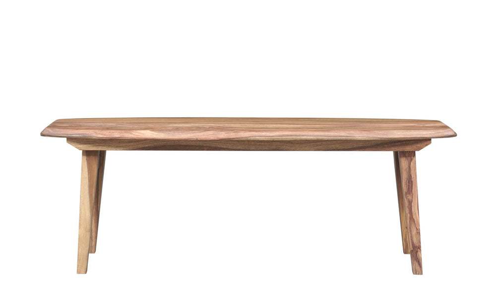 Porter Designs Porter Fusion Solid Sheesham Wood Dining Bench – Elegant Mid-century Modern Design, Light Brown Finish Light Brown Wood 07-117-13-6730
