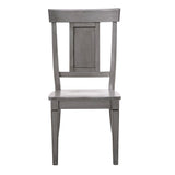 Homelegance By Top-Line Juliette Panel Back Wood Dining Chairs (Set of 2) Grey Rubberwood