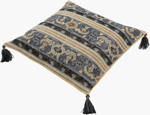 Surya Zahra 30"L X 30"W Luxurious Floor Pillow - Elegant Cotton & Wool Design For Ultimate Comfort  Wool,Cotton Zp002-3030