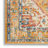 Nourison Passion PSN23 Machine Made Power-loomed Ornamental Border Indoor Only Bohemian Vintage Rug Ivory,Yellow, Ivory and Yellow 100% Polypropylene 99446735133