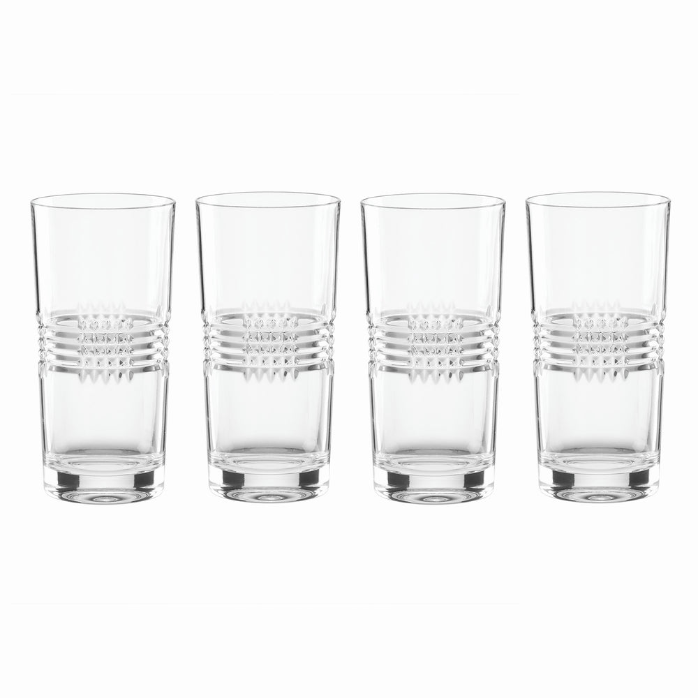 Lenox Reed and Barton Sloane Highball, Set of 4 Clear, NO COLOR GLASS,CRYSTAL 894597