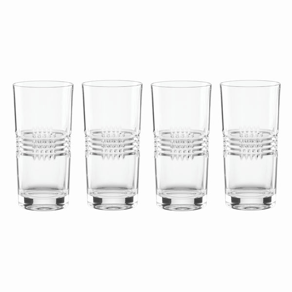Lenox Reed and Barton Sloane Highball, Set of 4 Clear, NO COLOR GLASS,CRYSTAL 894597