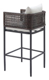 Palm Paradise Barstool Gray 704028 Zuo Modern