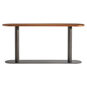 Bernhardt Bernhardt Brasea Suar Wood Entryway Console with Steel Pedestal Base Modern Appeal 394914