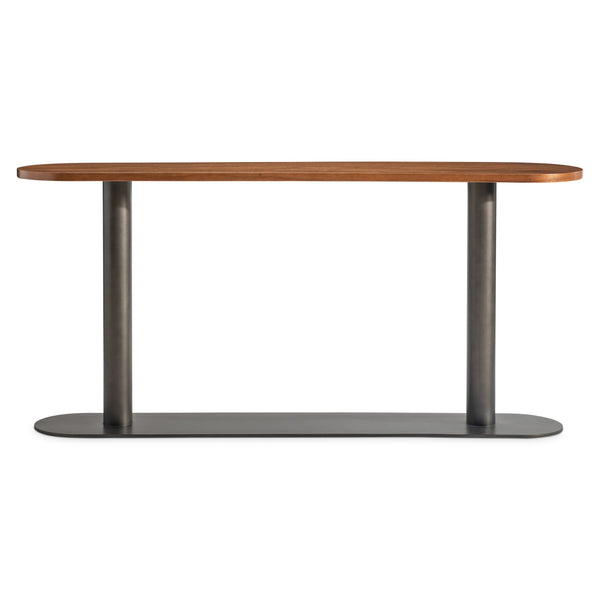 Bernhardt Bernhardt Brasea Suar Wood Entryway Console with Steel Pedestal Base Modern Appeal 394914