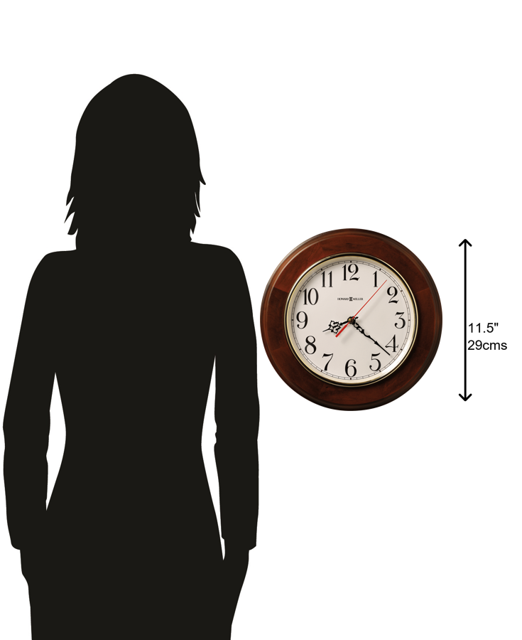 Hekman Furniture 620168 Brentwood Wall Clock - Vintage Windsor Cherry Finish With Quartz Movement For Any Room Decor Windsor Cherry Brentwood Wall Clock 620168