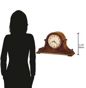 Hekman Furniture 630152 Hillsborough Mantel Clock - Elegant Oak Finish With Dual-chime Quartz Movement & Volume Control Yorkshire Oak Hillsborough Mantel Clock 630152